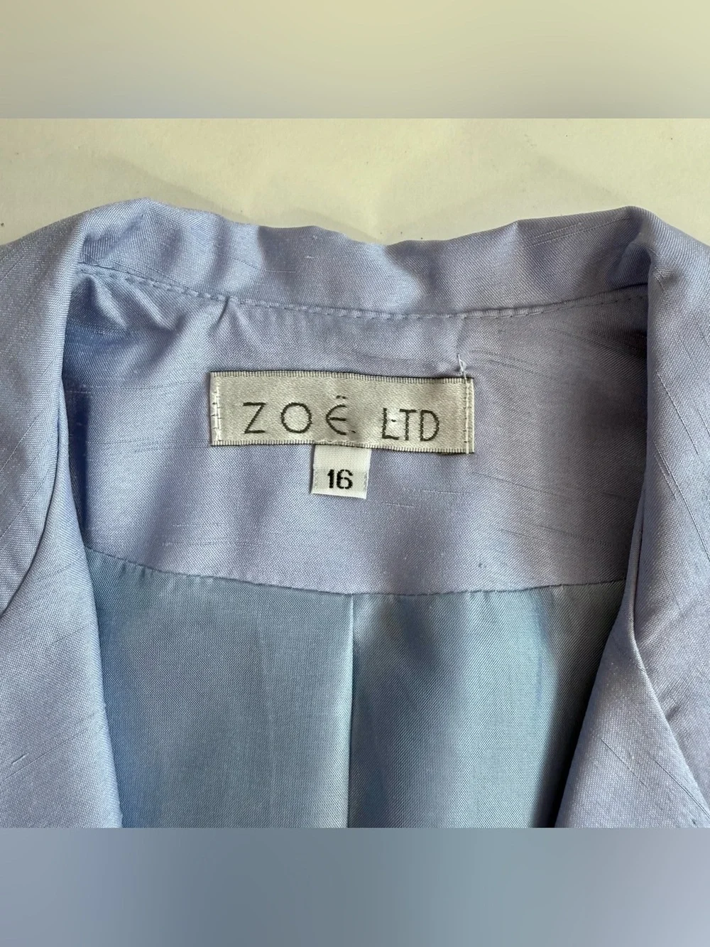 ZOE LTD Girls 16  Cornflower Blue 2 Piece Set Embellished Dress Jacket Suit